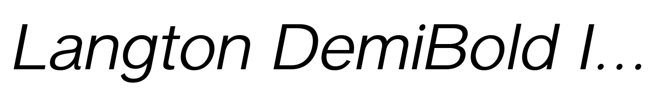 Langton DemiBold Italic